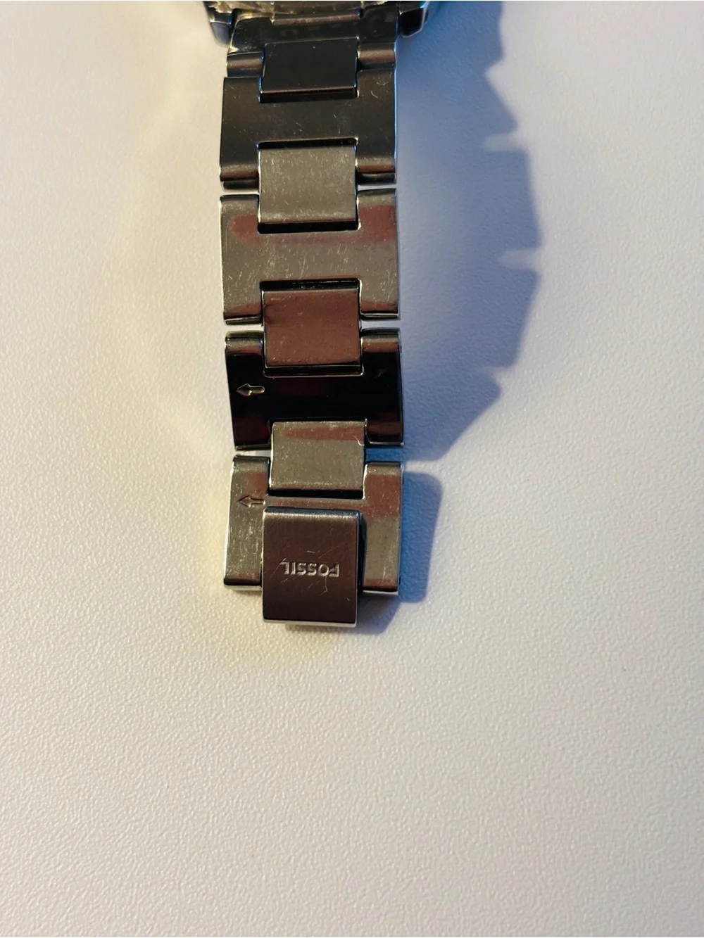 Fossil Black and Silver Stainless Steel Bracelet Watch